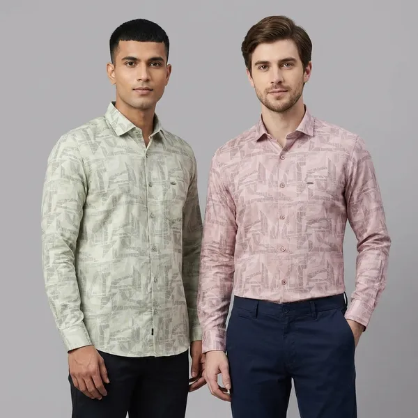 Kraze_Men'S_Printed_Full_Sleeve_Casual_Shirts_-_Pack_Of_2_(Mint_Green_&_Light_Pink)