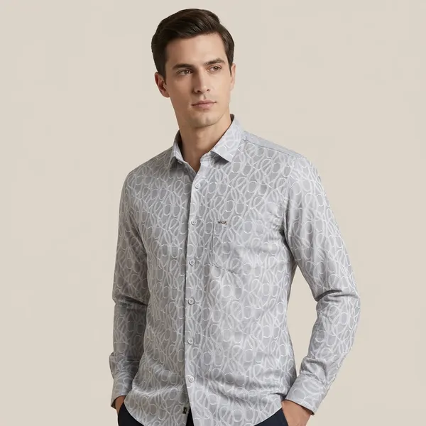 Kraze_Premium_Cotton_Printed_Full_Sleeve_Casual_Shirt_For_Men_-_Grey_With_White_Abstract_Pattern