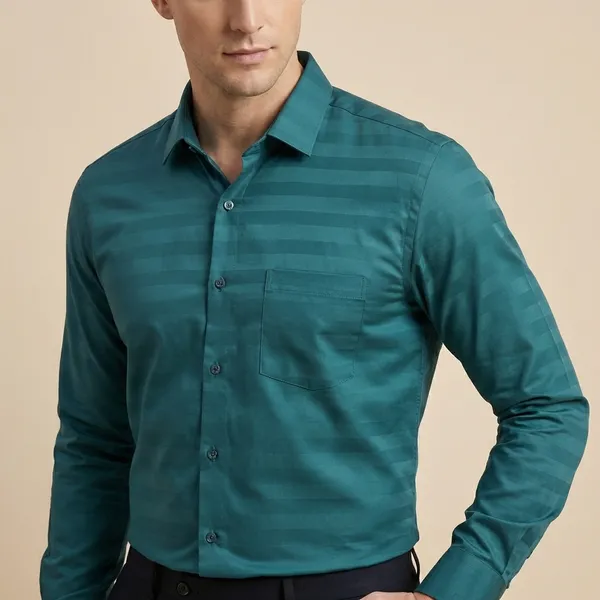 Kraze_Premium_Teal_Blue_Formal_Shirt_For_Men_-_Long_Sleeve,_Solid_Color