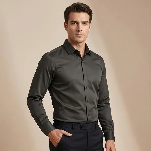 Kaaze_Premium_Full_Sleeve_Formal_Shirt_-_Charcoal_Grey