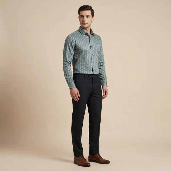Kraze_Men'S_Slim_Fit_Printed_Casual_Shirt_-_Teal_Blue_With_Classic_Floral_Pattern