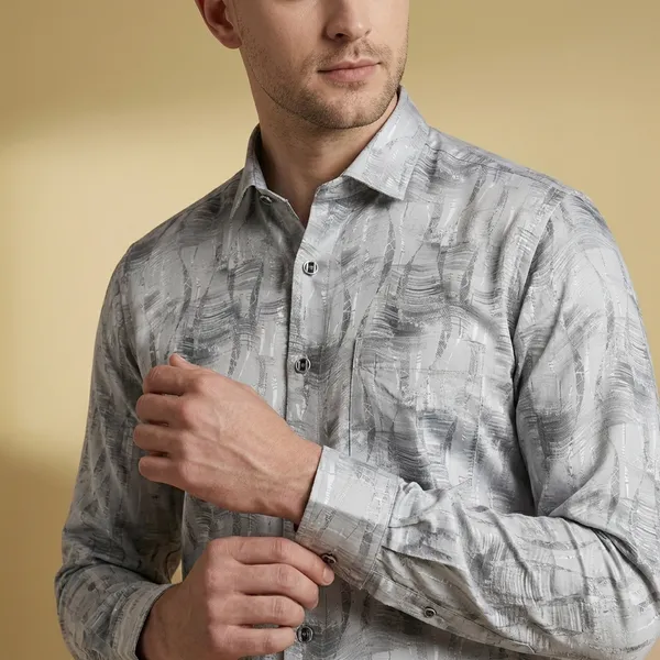 Kraze_Premium_White_&_Grey_Abstract_Brushstroke_Print_Full_Sleeve_Formal_Shirt