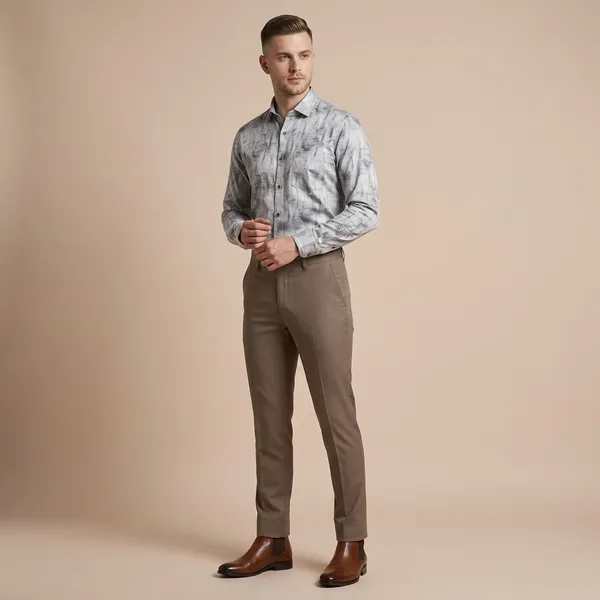 Kraze_Premium_White_&_Grey_Abstract_Brushstroke_Print_Full_Sleeve_Formal_Shirt