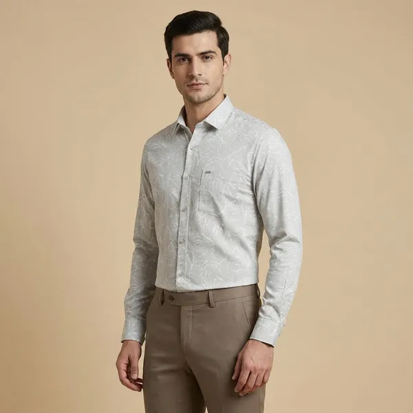 Kraze_Premium_Shirts_Men'S_Grey_Formal_Shirt