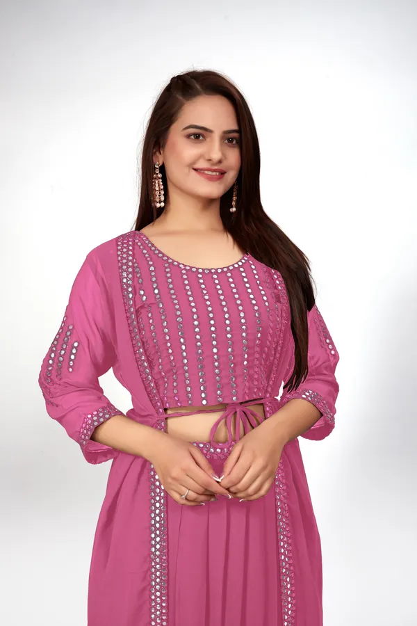 Rani_Pink_Georgette_Embroidery_Work_Lehenga_Choli_With_Shrug_For_Women_(Pack_of_2)