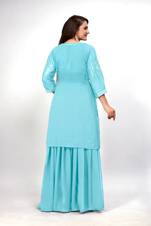 Sky_Blue_Georgette_Embroidery_Work_Lehenga_Choli_With_Shrug_For_Women