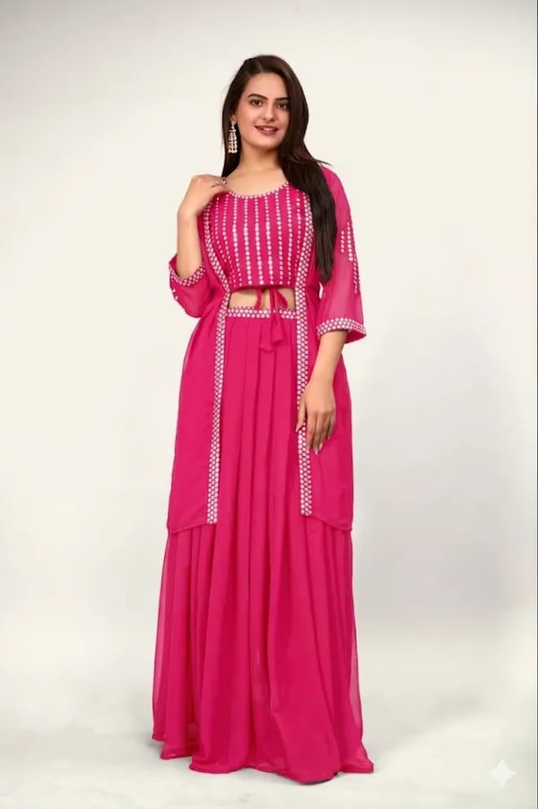 Rani_Pink_Georgette_Embroidery_Work_Lehenga_Choli_With_Shrug_For_Women_(Pack_of_2)