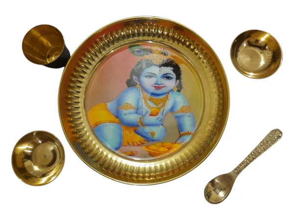 Gold_Brass_Premium_Plate_Set_For_Home_Decor_And_Prayer_Room_And_Altar