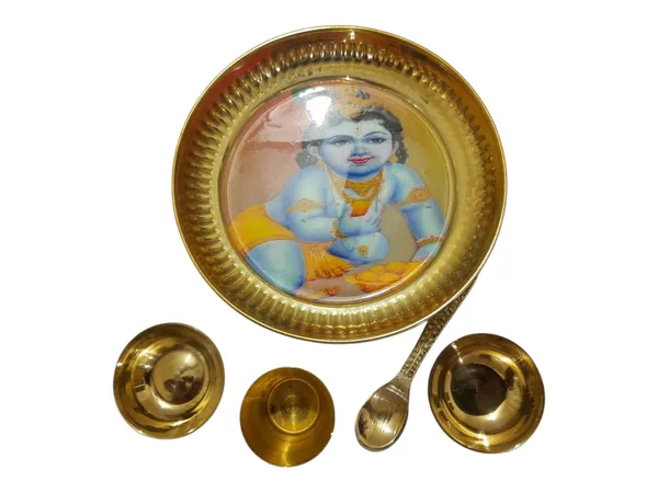 Gold_Brass_Premium_Plate_Set_For_Home_Decor_And_Prayer_Room_And_Altar