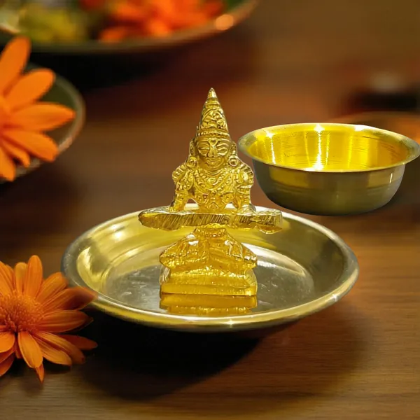Gold_Brass_Premium_Figurine_and_Brass_Bowl_For_Home_Decor_And_Prayer_Room_And_Altar