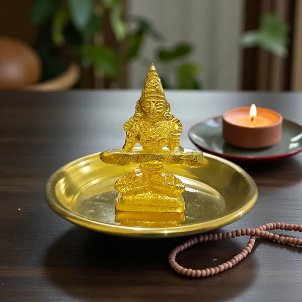 Gold_Brass_Premium_Figurine_and_Brass_Bowl_For_Home_Decor_And_Prayer_Room_And_Altar
