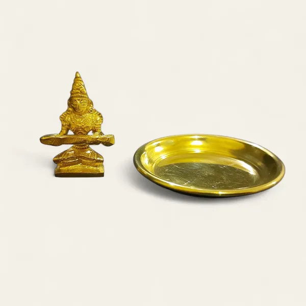 Gold_Brass_Premium_Figurine_and_Brass_Bowl_For_Home_Decor_And_Prayer_Room_And_Altar