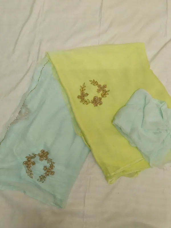 Yellow_And_Green_Shiffon_Premium_Saree_For_Women