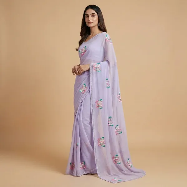 Yellow_And_Light_Purple_Shiffon_Premium_Saree_For_Women_Pack_Of_2