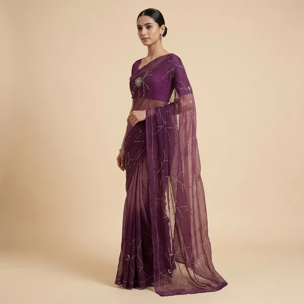 Purple_Shiffon_Premium_Saree_For_Women
