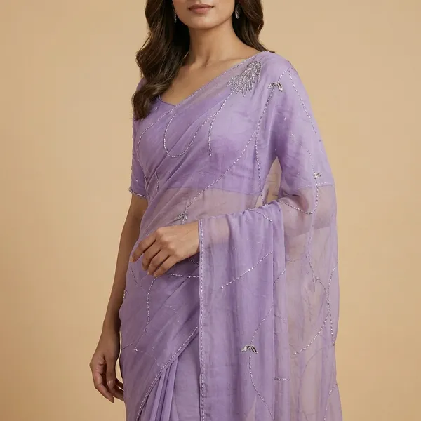 Lavender_Shiffon_Premium_Saree_For_Women