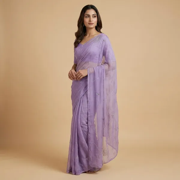 Lavender_Shiffon_Premium_Saree_For_Women