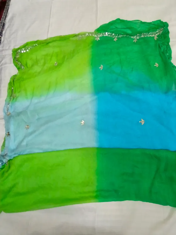 Green_And_Blue_Shiffon_Premium_Saree_For_Women
