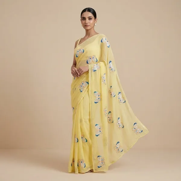 Yellow_Shiffon_Premium_Saree_For_Women