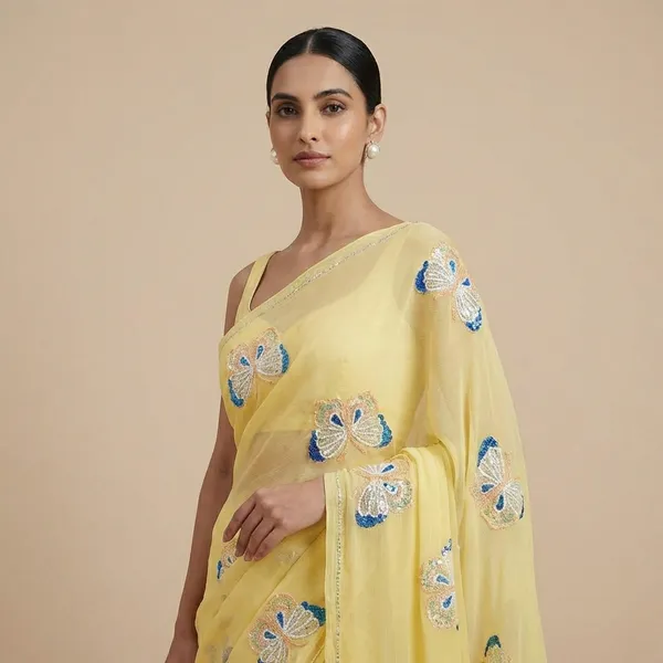 Yellow_Shiffon_Premium_Saree_For_Women