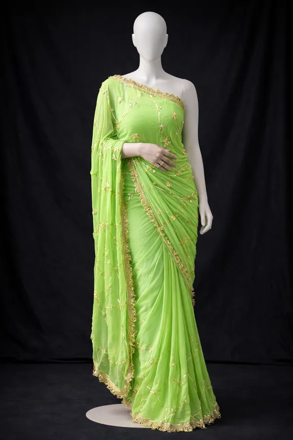 Green_Shiffon_Premium_Saree_For_Women