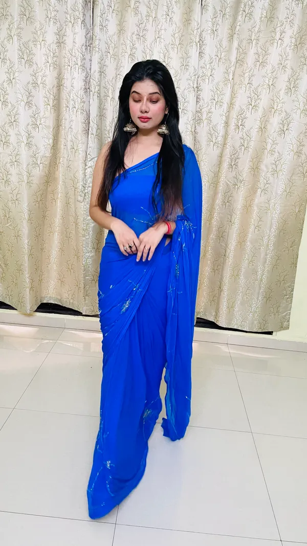 royal_blue_soft_chiffon_lightweight_golden_stone_work_same_saree_b