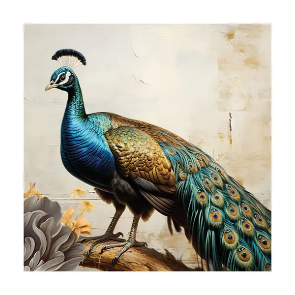 Peacock_Bird_Canvas_Painting_With_Wooden_Frame