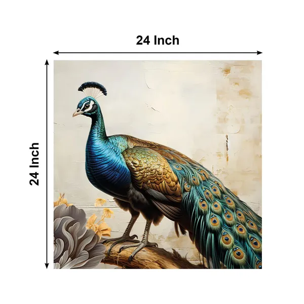 Peacock_Bird_Canvas_Painting_With_Wooden_Frame