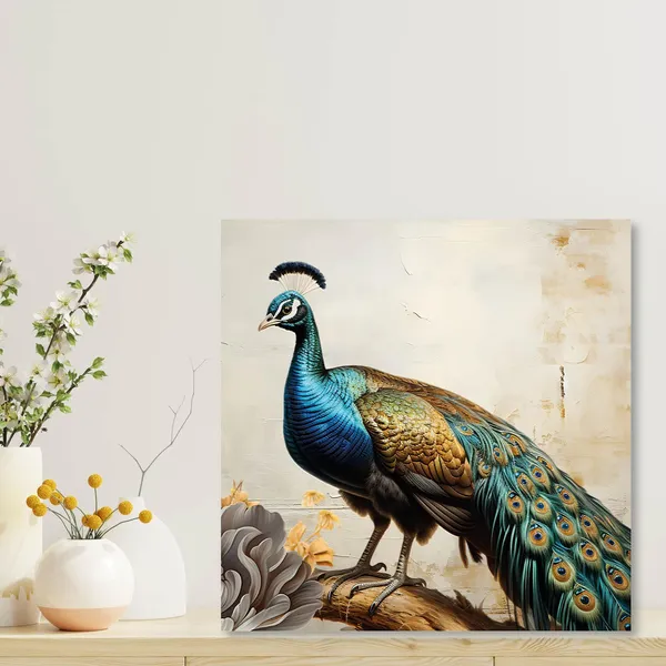Peacock_Bird_Canvas_Painting_With_Wooden_Frame