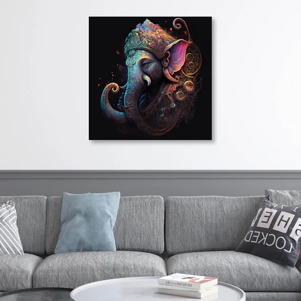 Ganesh_Canvas_Painting_With_Wooden_Frame