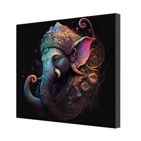 Ganesh_Canvas_Painting_With_Wooden_Frame