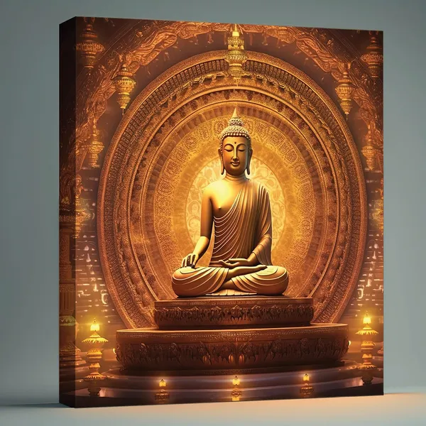 Gautam_Buddha_Canvas_Painting_With_Wooden_Frame
