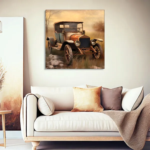 Wooden_Wall_Art_Canvas_Painting_With_Engineered_Wood_Frame