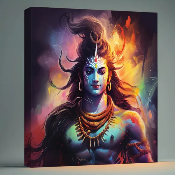 Shiv_Ji_Canvas_Painting_With_Wooden_Frame