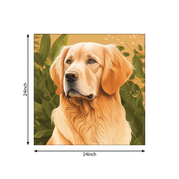 Golden_Retriever_Canvas_Painting_With_Wood_Frame