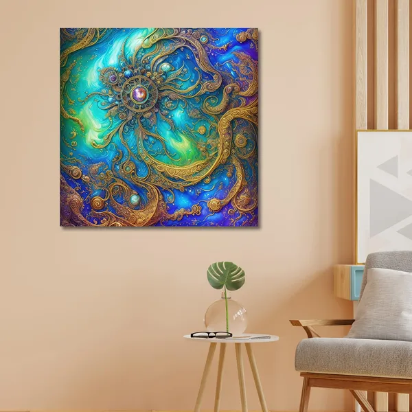 Wooden_Wall_Art_Canvas_Painting_With_Engineered_Wood_Frame