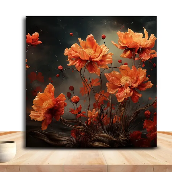 Wooden_Wall_Art_Canvas_Painting_With_Engineered_Wood_Frame