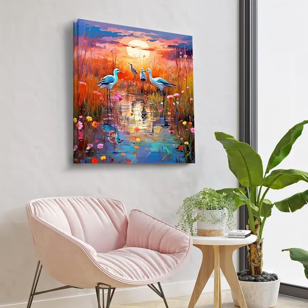 Wooden_Wall_Art_Canvas_Painting_With_Engineered_Wood_Frame