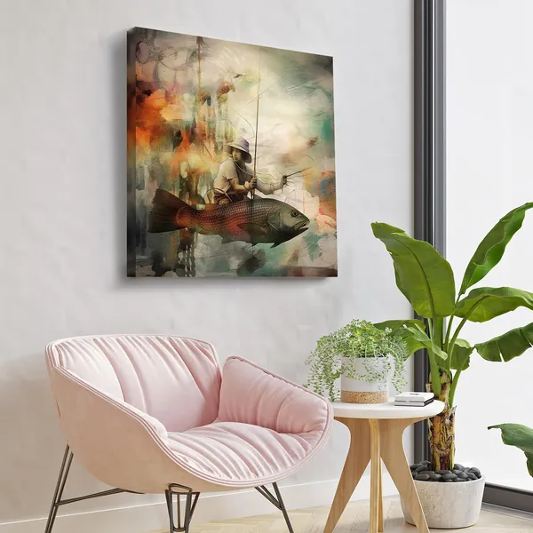 Wooden_Wall_Art_Canvas_Painting_With_Engineered_Wood_Frame