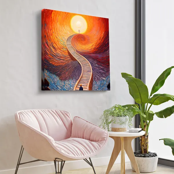 Wooden_Wall_Art_Canvas_Painting_With_Engineered_Wood_Frame