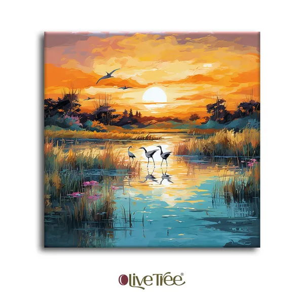 Wooden_Wall_Art_Canvas_Painting_With_Engineered_Wood_Frame