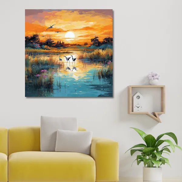 Wooden_Wall_Art_Canvas_Painting_With_Engineered_Wood_Frame