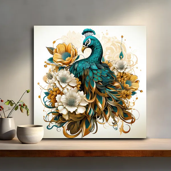 Wooden_Wall_Art_Canvas_Painting_With_Engineered_Wood_Frame