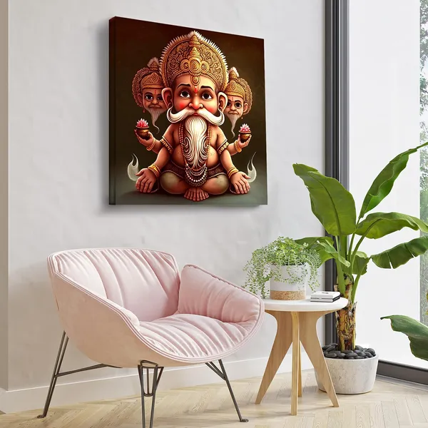 Wooden_Wall_Art_Canvas_Painting_With_Engineered_Wood_Frame