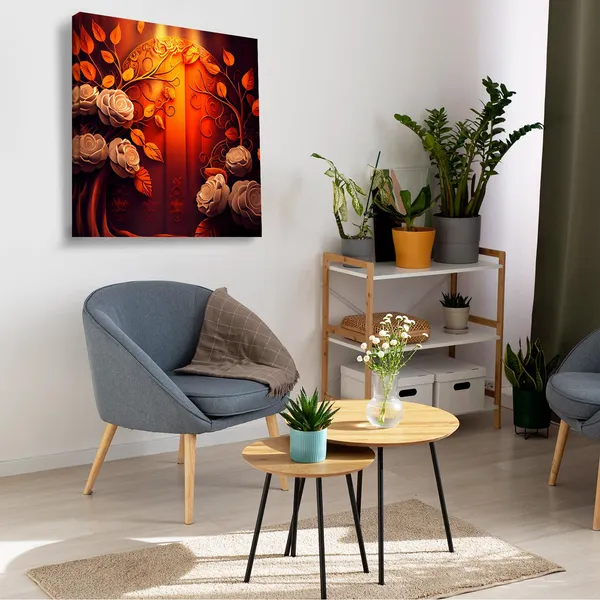 Wooden_Wall_Art_Canvas_Painting_With_Engineered_Wood_Frame