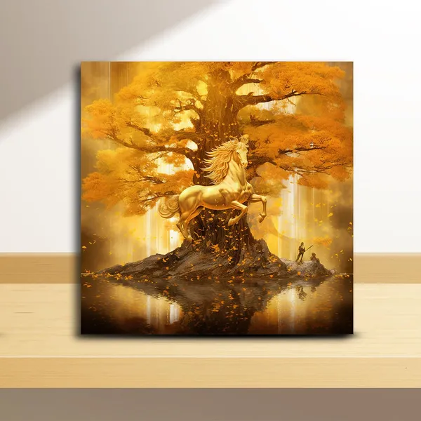 Wooden_Wall_Art_Canvas_Painting_With_Engineered_Wood_Frame