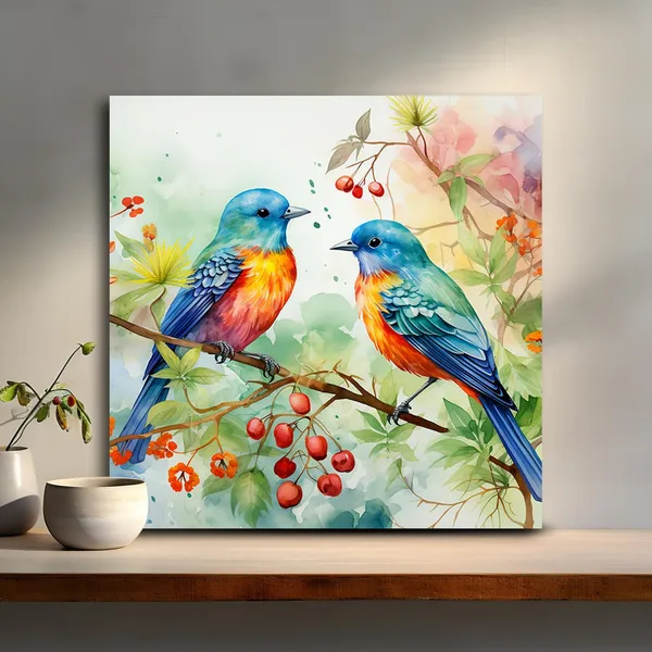 Wooden_Wall_Art_Canvas_Painting_With_Engineered_Wood_Frame