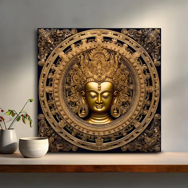 Wooden_Wall_Art_Canvas_Painting_With_Engineered_Wood_Frame