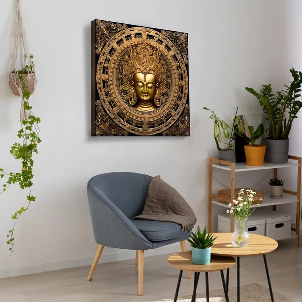 Wooden_Wall_Art_Canvas_Painting_With_Engineered_Wood_Frame