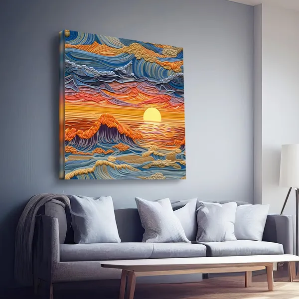 Wooden_Wall_Art_Canvas_Painting_With_Engineered_Wood_Frame